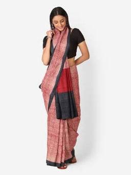 Fabindia - Silk Tussar Block Print Sari