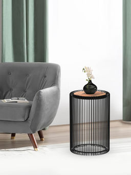 Metalsmith - for Home Office Indoor and Outdoor Circular Iron Side & Bedside Table