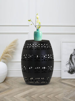 Metalsmith - for Home Office Indoor and Outdoor Circular Iron Side & Bedside Table