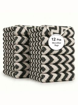 Kuber Industries - Microfiber Kitchen Napkin Lint-Free Quick Dry Grey (Pack of 12)