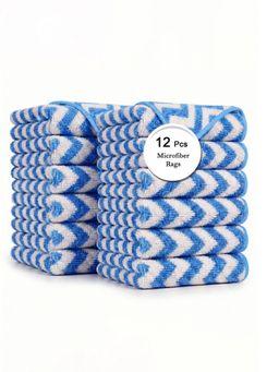 Kuber Industries - Microfiber Kitchen Napkin Lint-Free Quick Dry Blue (Pack of 12)