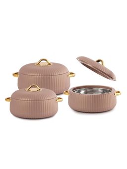 CELLO - Casseroles-Brown(2x1000ml, 1x1500ml) (Pack of 3)