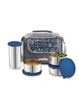 CELLO - MF High Meal Combo Lunch Box Set with Bag x 300ml-Blue