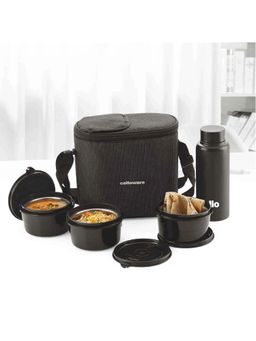 CELLO - MF Alfa Stainless Steel Lunch Box x 375ml-Black