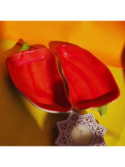 TheYUGO - Capsicum Dessert Plate (Pack of 2)