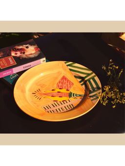 TheYUGO - Hibiscus Hand Painted Ceramic Full Plate