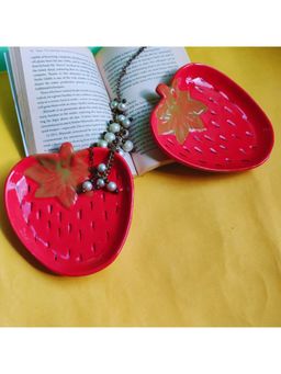 TheYUGO - Scarlet Strawberry Dessert Plate (Pack of 2)