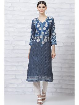 Rangriti - Blue Printed Kurta