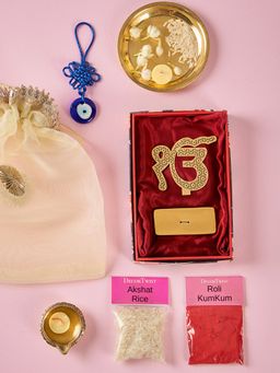 DecorTwist - New Car (Vahana) Puja Samagri - Gift Kit - Ik Onkar