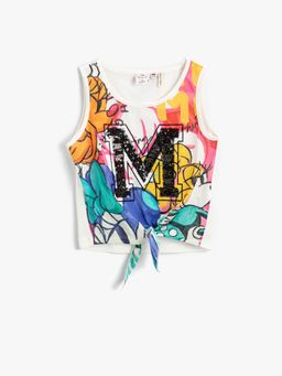 Koton - Girls Ecru-printed Top