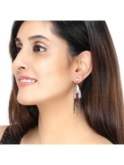 Yellow Chimes - Gold-Plated and Black Contemporary Drop Earrings