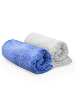 Heelium - Bamboo Hand Towel, Soft, Absorbent & Odour Free, 65x40cm, 2 Pcs, Light Grey, Iris