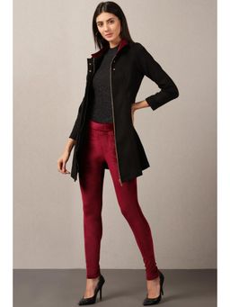 Lakshita - Maroon Regular Velvet Jegging