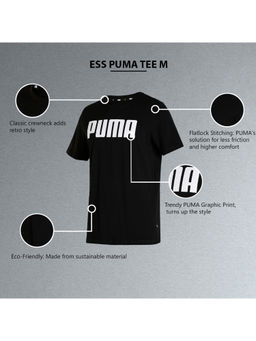 Puma - Ess Mens Black Casual T-shirt