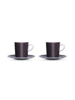 Monno - Snap Espresso Cup & Saucer Lilac for thinKitchen, 150 ml Set of 2