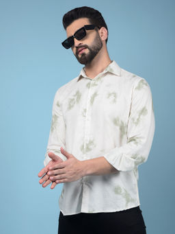 CRIMSOUNE CLUB - Men Green Printed Shirt