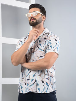 CRIMSOUNE CLUB - Men Multi-Color Floral Print Shirt