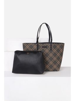 Allen Solly - Women Grey Casual Tote Bag with Pouch (Set of 2)