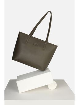 Van Heusen - Women Olive Solid Casual Tote Bag