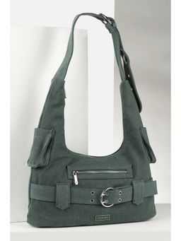 Van Heusen - Women Green Solid Casual Tote Bag