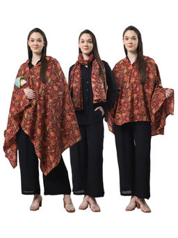 Secret Wish - Floral Print Brown Cotton Nursing Cover