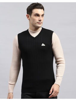 Monte Carlo - Black V Neck Sleeveless Sweater