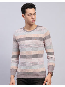 Monte Carlo - Multi-Color Round Neck Full Sleeve Pullover Sweater
