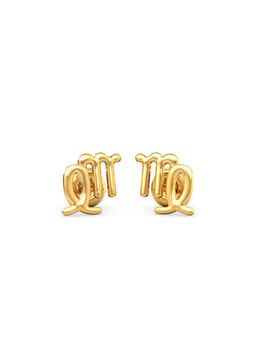 Candere by Kalyan Jewellers - 18K Yellow Gold Virgo Stud Earring for Women