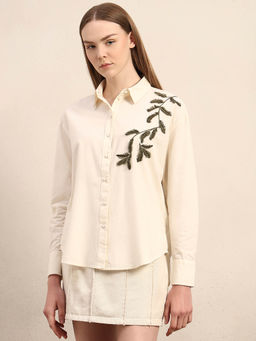 VERO MODA - Embroidered Button Down Shirt