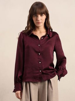 VERO MODA - Satin Button Down Shirt