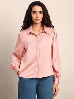 VERO MODA - Pink Cuff Sleeves Shirt