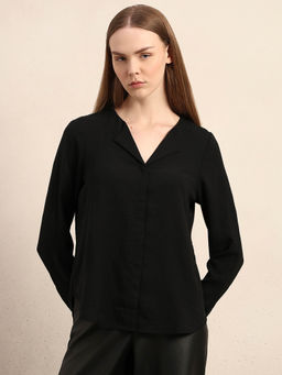VERO MODA - Black Solid Shirt