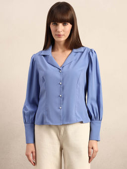 VERO MODA - Blue Full Sleeves Shirt