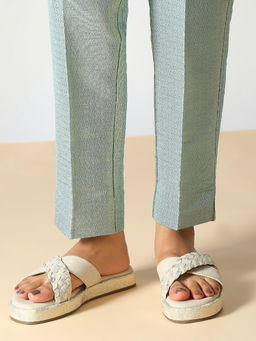 Inc.5 - Women Off White Casual Embellished Open Toe Flat Sandals