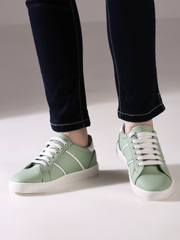 Inc.5 - Women Green Casual Round Toe Sneakers