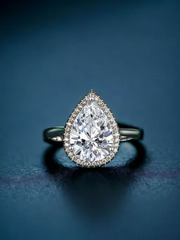 Designs & You - Silver Plated Crushed Ice Cut Silver Finger Ring