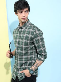 HIGHLANDER - Slim Fit Tartan Checks Casual Shirt