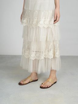 SCENTRA - Women's Beige Comfort Kolhapuris