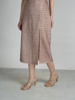 SCENTRA - Women's Gold Block Heel Sandals