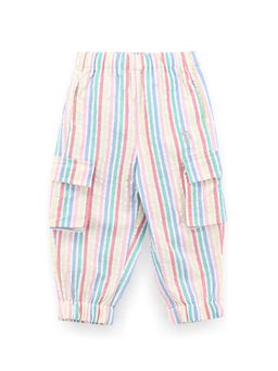 U.S. POLO ASSN. - Girls Vertical Stripes Cotton Joggers
