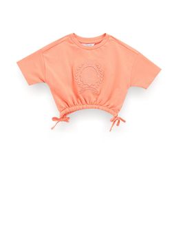 U.S. POLO ASSN. - Girls Embroidered Cotton T-Shirt