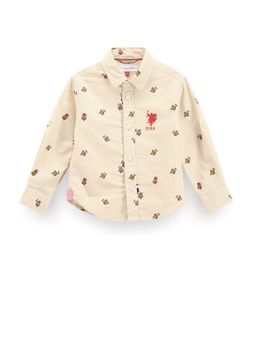 U.S. POLO ASSN. - Boys Beige Oxford Cotton Shirt