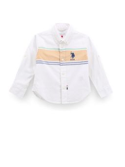 U.S. POLO ASSN. - Boys White Oxford Cotton Shirt