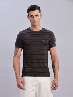 Tommy Hilfiger - Mens Brown Stripes T-Shirt