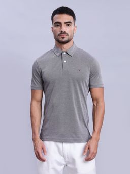 Tommy Hilfiger - Mens Black Solid Polo T-Shirt