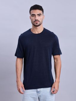 Tommy Hilfiger - Mens Blue Solid T-Shirt
