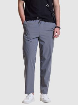 Snitch - Men Grey Polyester Casual Trackpant