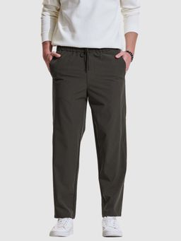 Snitch - Men Green Polyester Casual Trackpant