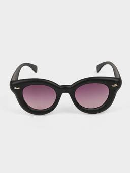 DukieKooky - Kids Unisex Black & Black UV Protected Wayfarer Sunglasses (DKSG637F)