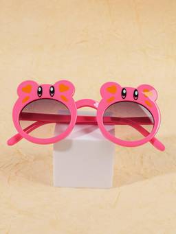 DukieKooky - Kids Girl Pink & Black UV Protected Round Sunglasses (DKSG651C)